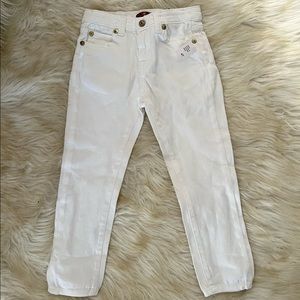 NWT 7 for all mankind white stretchy girls 4T jeans